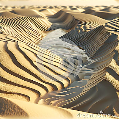 Organic pattern inspired by the patterns formed by wind-blown sand patterns in a desert landscape. AI Generated Stock Photo