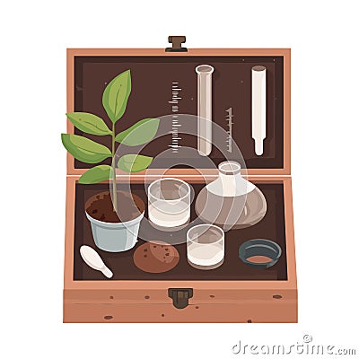 Organic plant medicine isolated on backdrop Vector Illustration