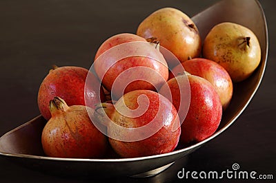 Organic pomegranate fruit Stock Photo