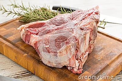 Organic pork chops Stock Photo