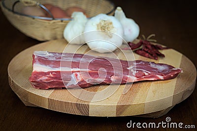 Organic Pork fillet Stock Photo