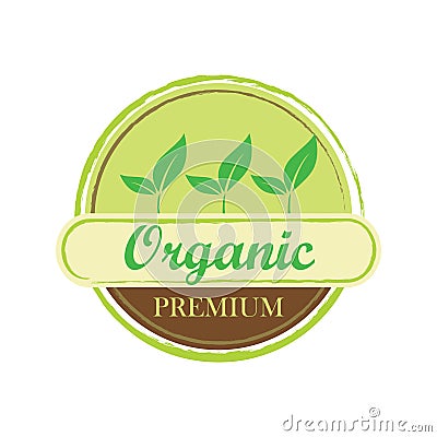 organic premium label. Vector illustration decorative design Vector Illustration