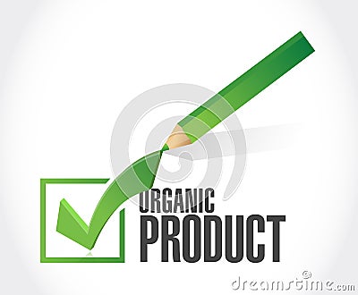 organic product check mark illustration design Cartoon Illustration