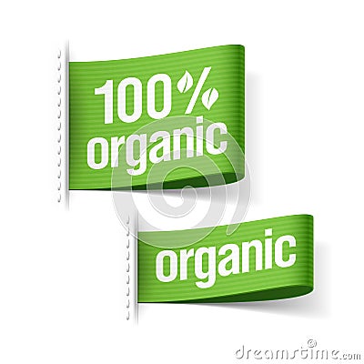 100% organic product Vector Illustration