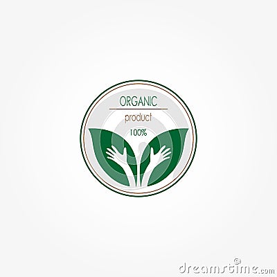 Organic Product Logo, Food Logo, Restaurant Logo. Stock Photo