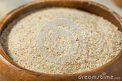 Organic Raw Milled Wheat Farina Grain Stock Photo