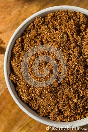 Organic Raw Sweet Light Brown Sugar Stock Photo