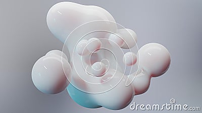organic shapes. Morphing colorful blobs, Liquid flowing colors. soap bubbles, metaballs. drops, Liquid gradient, flowing spheres Stock Photo
