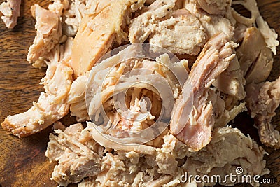 Organic Smoked Pulled Chicken Stock Photo