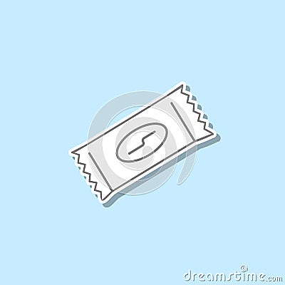 Organic sweets sticker icon. Simple thin line, outline vector of web icons for ui and ux, website or mobile application Stock Photo