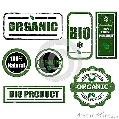 Organic tags Stock Photo