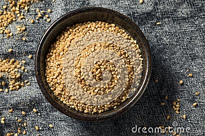 Organic Toasted Garlic Gomasio Sesame Seeds Stock Photo