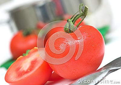 Organic Tomatoes Stock Photo