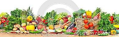 Organic vegetables and fruits Stock Photo