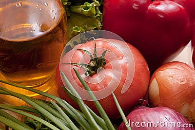 Organic vegetables still life Stock Photo