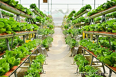 Organic vertical farming Stock Photo