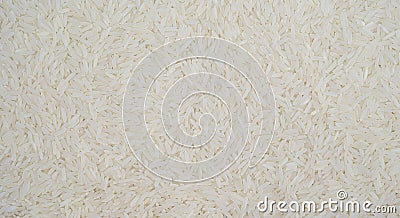 Organic white raw jasmine- basmati rice background, white long seeds. macro closeup. as picture backdrop or background pattern Stock Photo