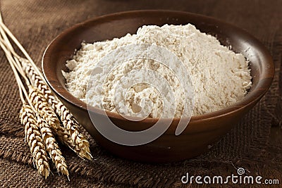 Organic Whole Wheat Flour Stock Photo