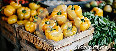 Organic yellow bell pepper texture background for vibrant food presentations and culinary designs Stock Photo