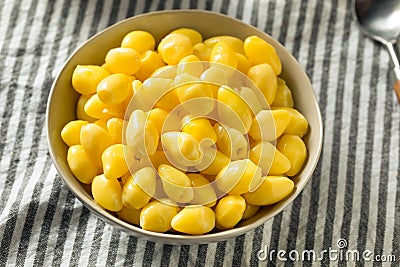 Organic Yellow Boiled Ginkgo Nuts Stock Photo