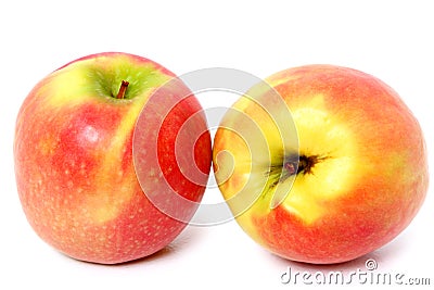 Organically Grown Pink Lady Apple Stock Photo