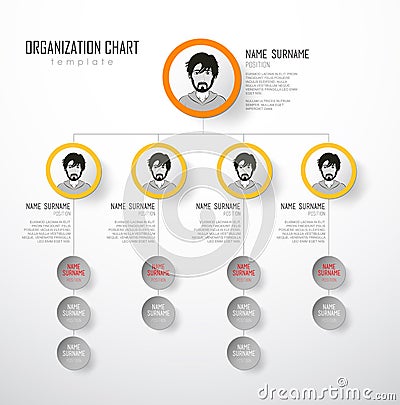 Organization chart Vector Illustration