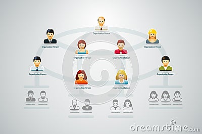 Organization Chart Vector Illustration