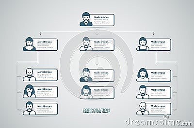 Organization Chart Vector Illustration