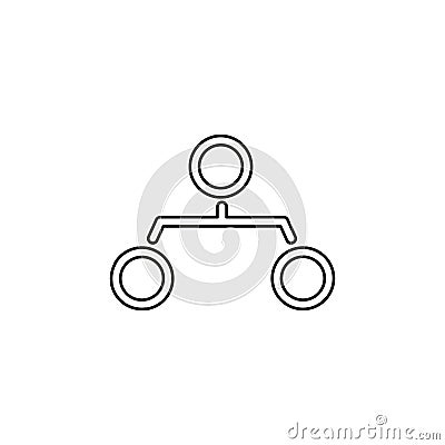 Organization chart icon hierarchy structure graph Vector Illustration