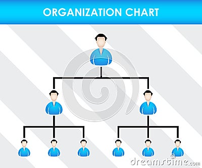 Organization chart template Stock Photo