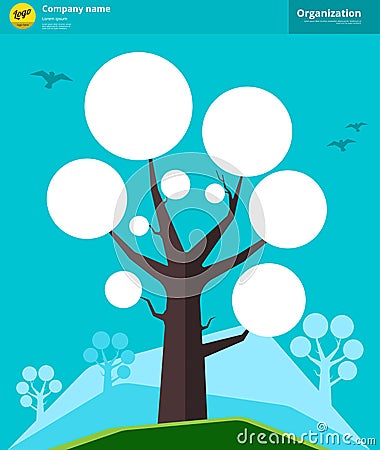 Organization chart tree concept. Vector illustration Vector Illustration