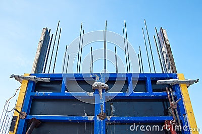 The organization of concrete work. Stock Photo