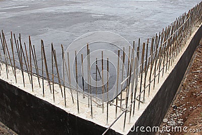 The organization of concrete work. Stock Photo