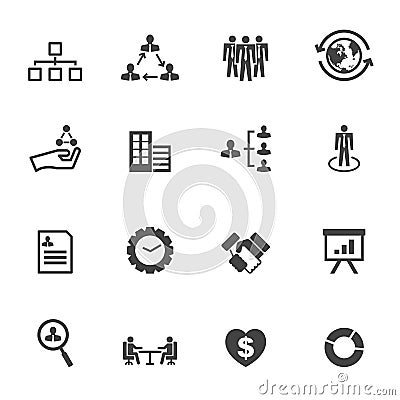 Organization icons Vector Illustration