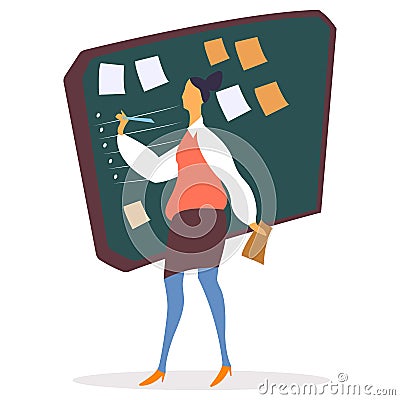 Organization of Working Assignments at Work Vector Vector Illustration