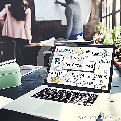 Organize Development Plan Process To-Do Concept Stock Photo