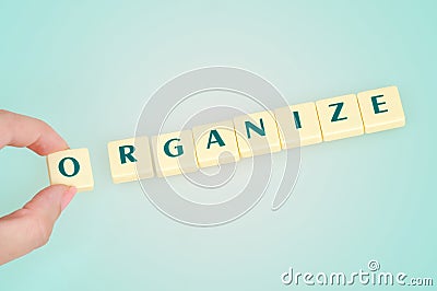 Organize word Stock Photo