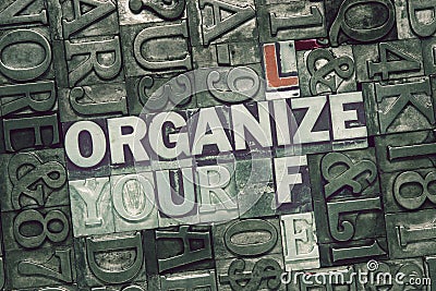 Organize your life met Stock Photo