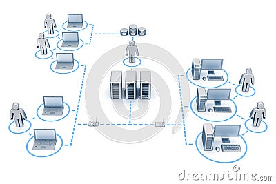 Organized network Stock Photo