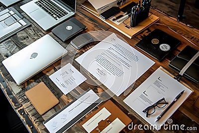 Organized Workspace, Essential Tools and Techniques for Enhanced Productivity, Streamlining Your Workflow with Effe Stock Photo