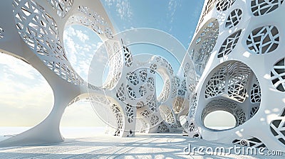 An organizer constructed with interlocking geometric patterns creating a mesmerizing visual effect Stock Photo