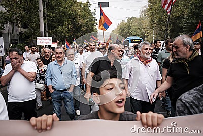 The organizers of the demonstration are talking about something Editorial Stock Photo