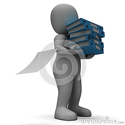 Organizing Clerk Carrying Organized Files Stock Photo