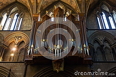 Organs in the cathredral in Worcester Stock Photo