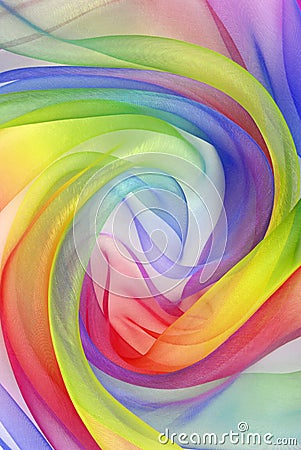 Organza fabric colorful texture Stock Photo