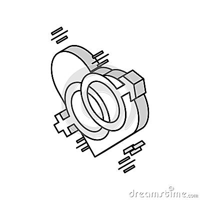 orgasm sex isometric icon vector illustration Vector Illustration