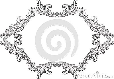 Orient acanthus art fine vintage page Vector Illustration