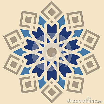 orient arabic texture design with borders Vector Illustration