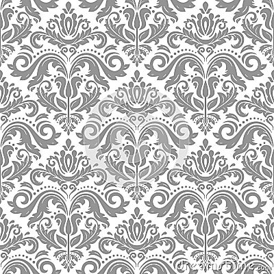 Orient Damask Seamless Background With Arabesques Stock Photo