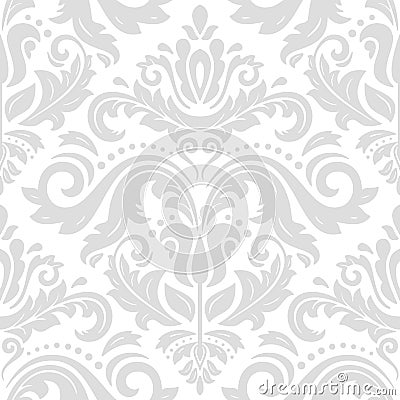 Orient Damask Seamless Vector Background With Arabesques Stock Photo